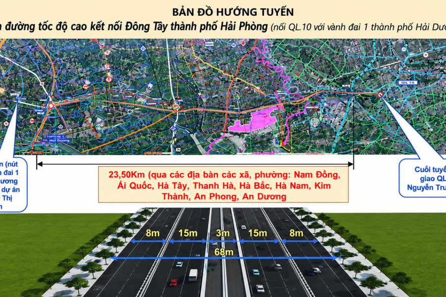 Hải Phòng điều chỉnh quy hoạch đường tốc độ cao kết nối Đông - Tây