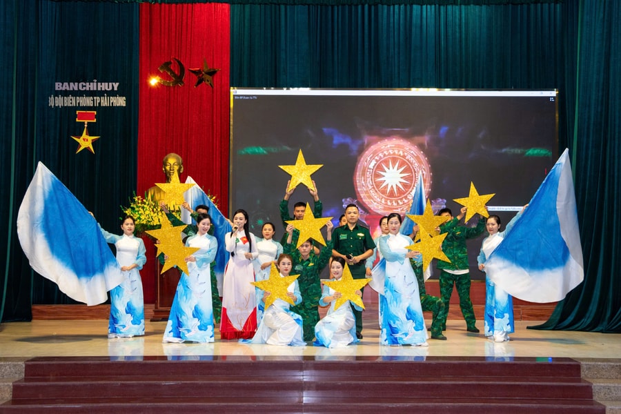 Sôi nổi hội thi tuyên truyền viên trẻ trong bộ đội Biên phòng Hải Phòng
