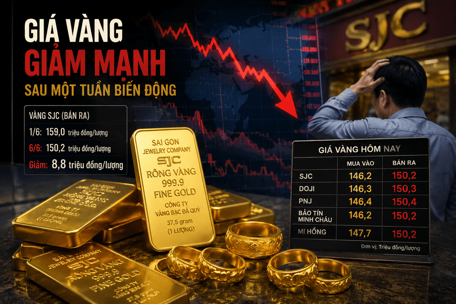 Vàng chao đảo sau 1 tuần biến động, không vội ‘bắt đáy’