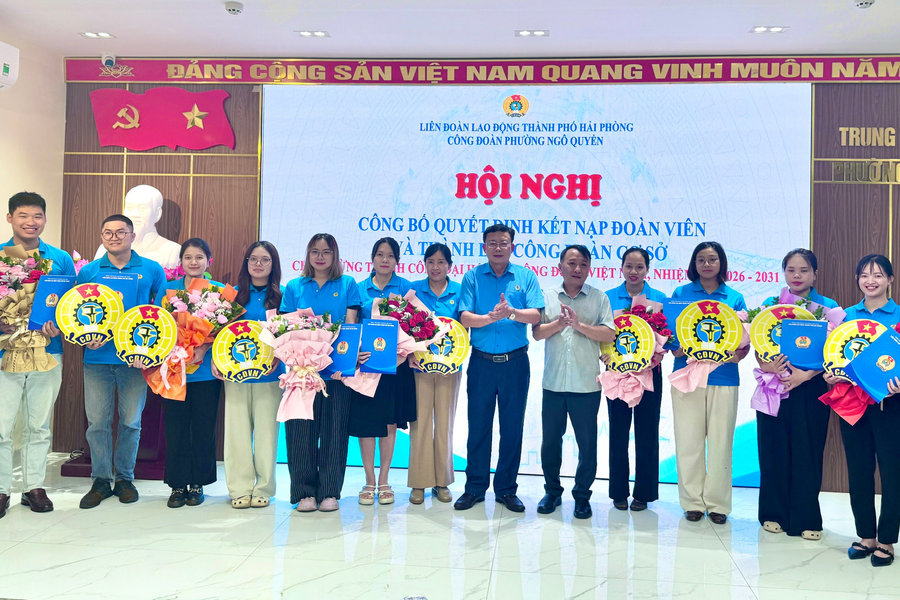 Công đoàn phường Ngô Quyền vượt chỉ tiêu thành lập công đoàn cơ sở