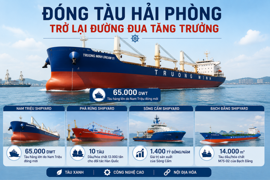 Đưa đóng tàu Hải Phòng trở lại ‘đường đua’ tăng trưởng