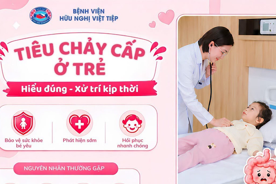 Phòng bệnh tiêu chảy cấp ở trẻ nhỏ trong mùa hè