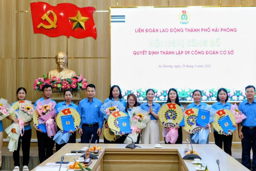 Sau 3 tháng, Công đoàn phường An Dương vượt 4 lần chỉ tiêu thành lập công đoàn cả năm
