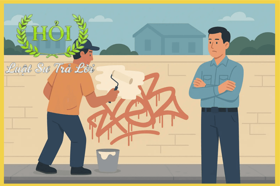 Vẽ bậy lên tường nhà người khác bị phạt đến 3 triệu đồng