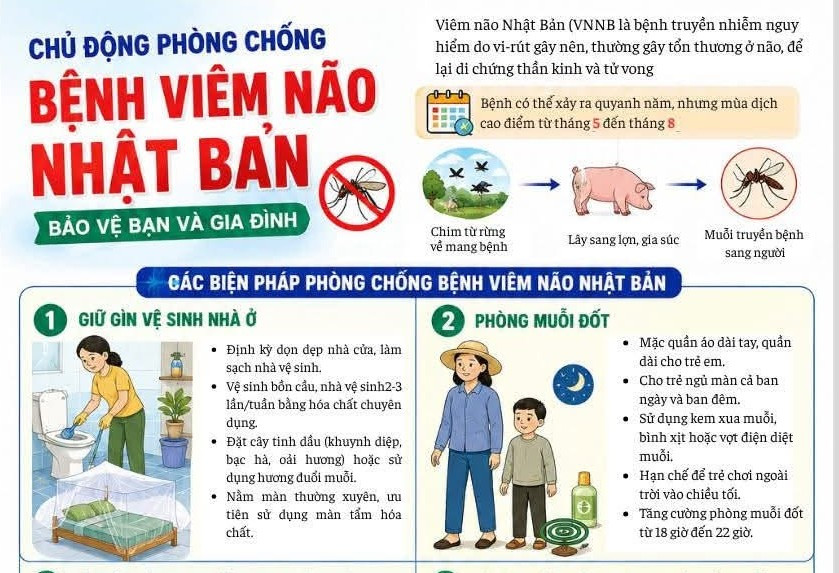 Chủ động phòng viêm não Nhật Bản mùa mưa