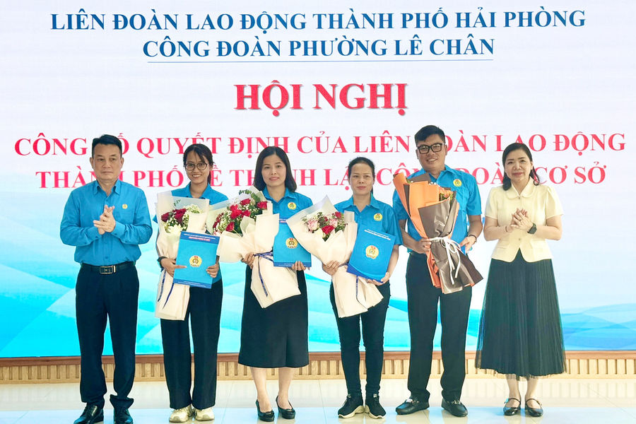 Công đoàn phường Lê Chân thành lập 11 công đoàn cơ sở