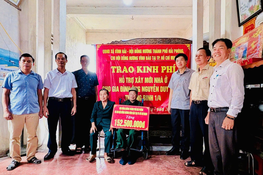 Người Hải Phòng xa quê chung tay xây nhà nghĩa tình cho thương binh