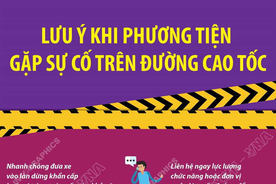 Lưu ý khi phương tiện gặp sự cố trên đường cao tốc