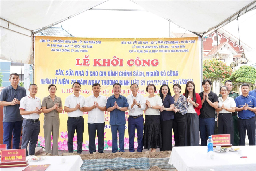 Xã Nghi Dương khởi công xây mới, sửa chữa 5 nhà ở cho người có công
