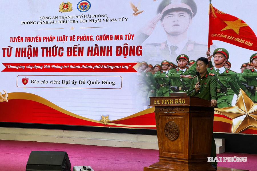 Tuyên truyền phòng chống ma túy và an toàn giao thông tại 7 xã khu vực huyện Vĩnh Bảo cũ