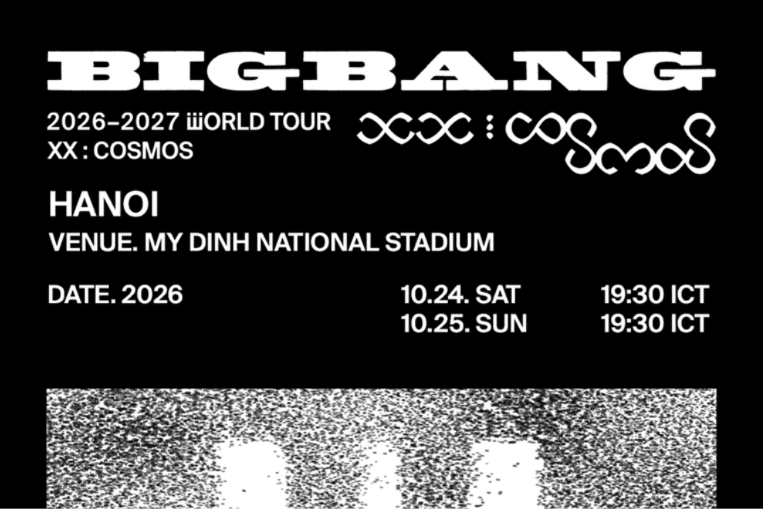 Nhóm nhạc BIGBANG trở lại Việt Nam với 2 đêm diễn tại Mỹ Đình