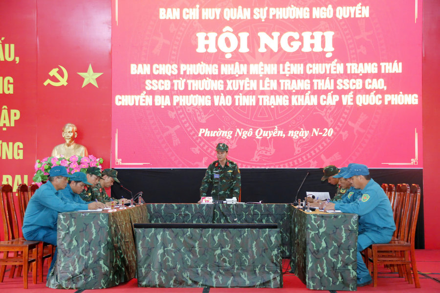 Phường Ngô Quyền diễn tập chiến đấu phòng thủ năm 2026