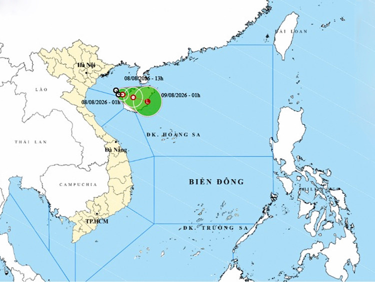 Áp thấp nhiệt đới trên Vịnh Bắc Bộ, vùng biển Hải Phòng có mưa dông