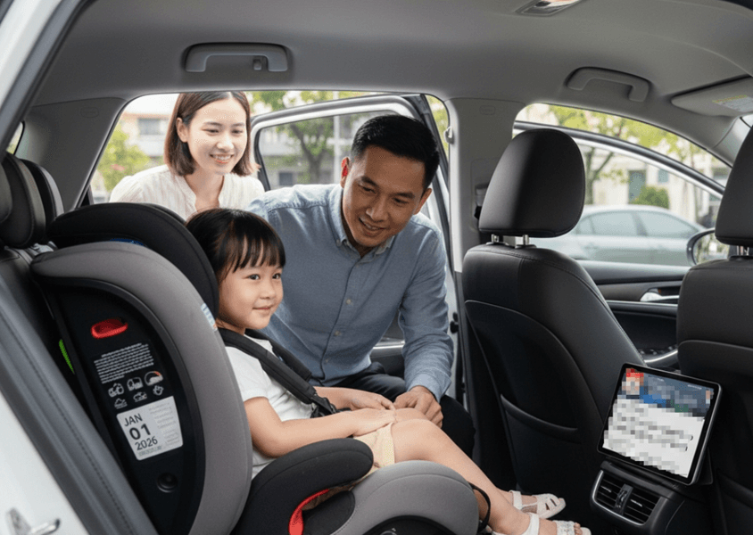 Từ 15/8, không dùng ghế an toàn cho trẻ em dưới 10 tuổi chỉ bị cảnh cáo