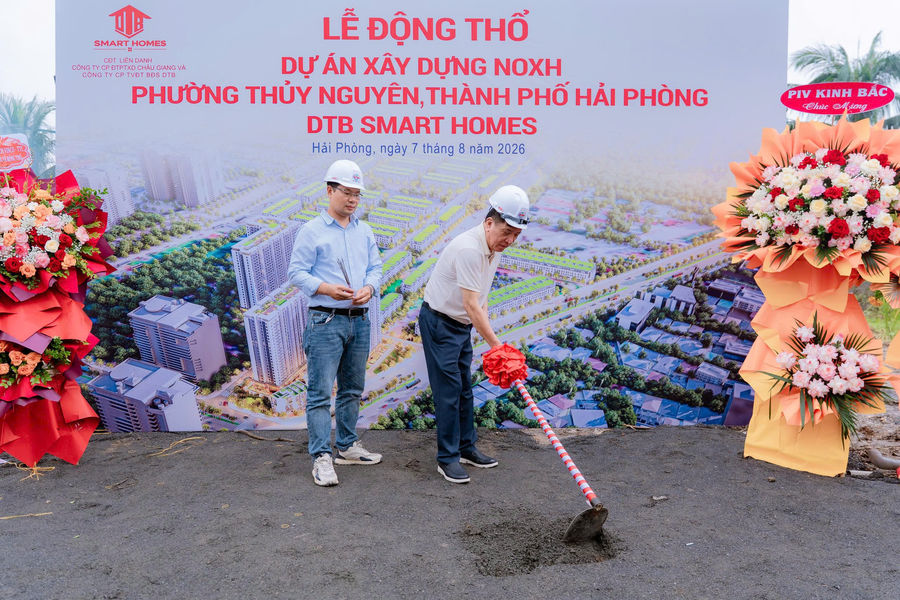 Động thổ Dự án khu nhà ở xã hội tại phường Thủy Nguyên - DTB Smart Homes