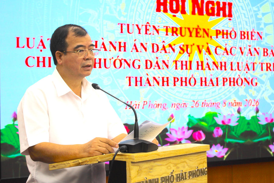 Hải Phòng triển khai Luật Thi hành án dân sự gắn với mô hình 'Thành phố thượng tôn pháp luật'