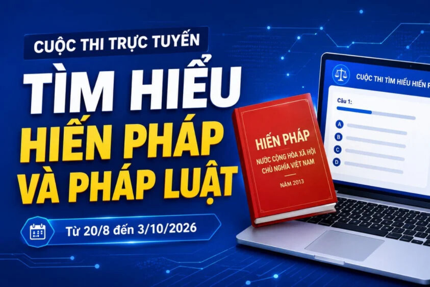 Thi trực tuyến toàn quốc tìm hiểu Hiến pháp, pháp luật