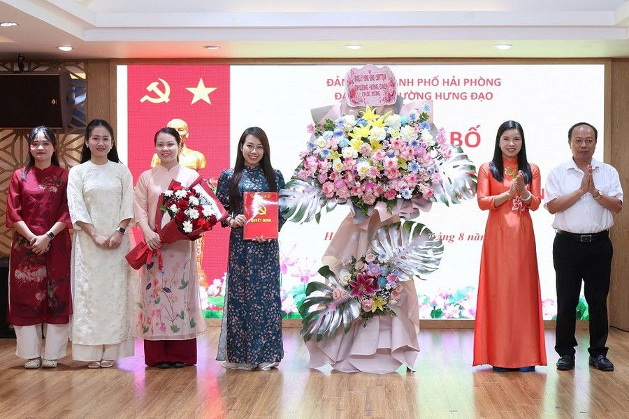Phường Hưng Đạo có chi bộ trường mầm non đầu tiên sau sắp xếp