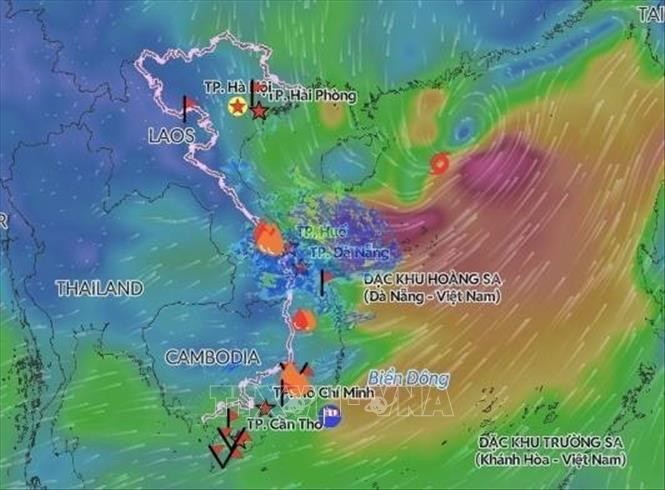 Bão số 5 không thay đổi cường độ, hướng về vùng biển phía Đông Bắc khu vực Bắc Biển Đông