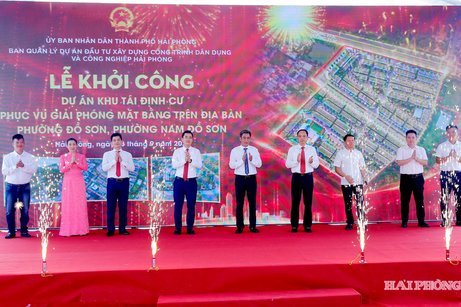 Ban Quản lý dự án đầu tư xây dựng công trình dân dụng và công nghiệp Hải Phòng khởi công 3 gói thầu lớn dự án tái định cư