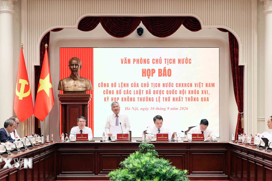 Họp báo công bố Lệnh của Chủ tịch nước về 15 luật