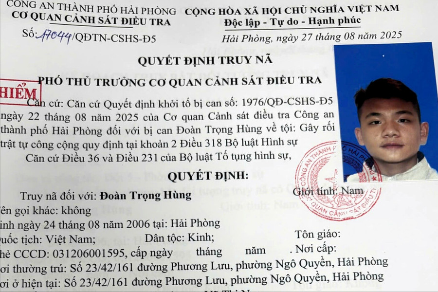 Truy nã bị can liên quan vụ gây rối trên đường Bùi Viện